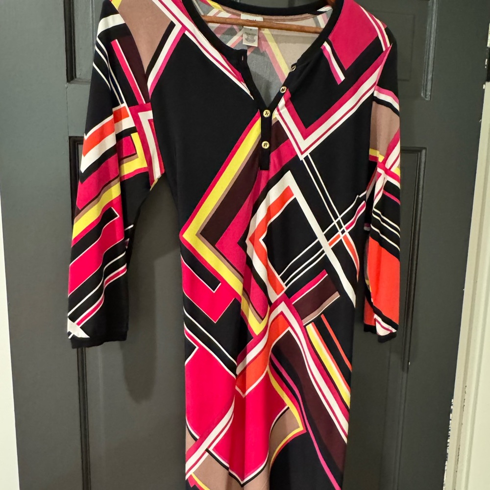 Cache Multicolor Geometric Dress
